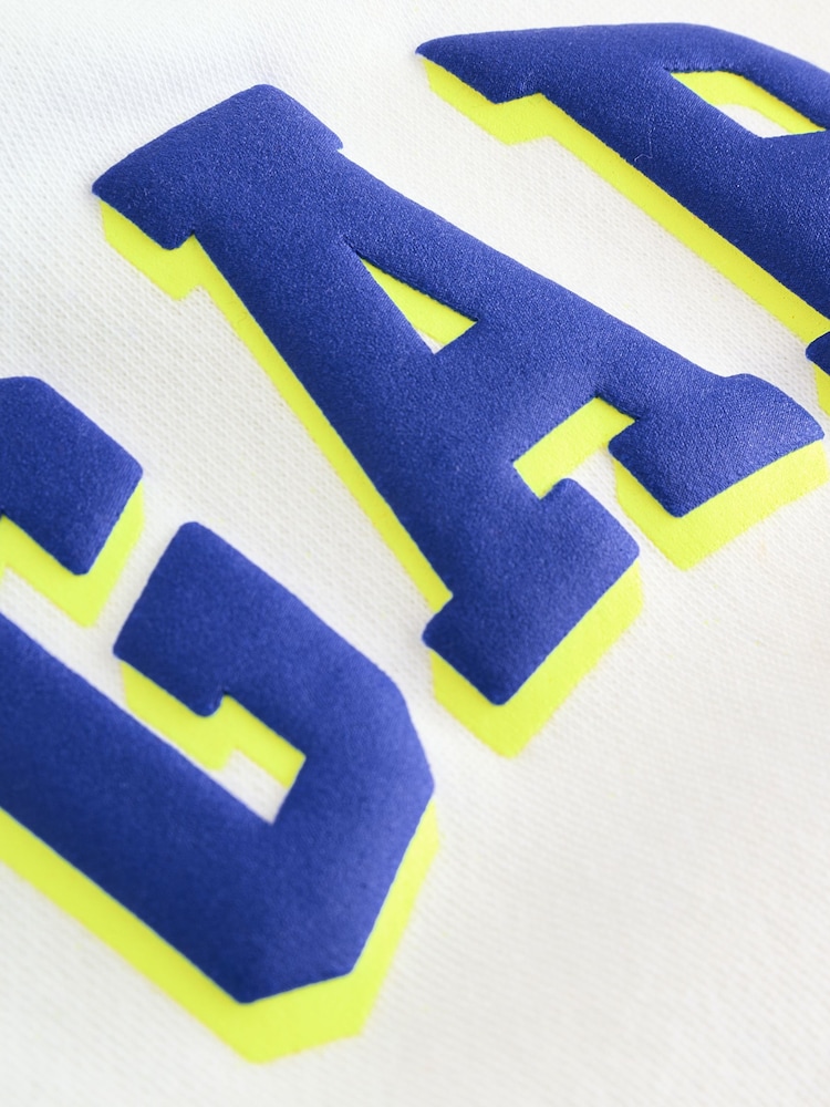 Gap White/Blue Logo Colourblock Hoodie - Image 6 of 6