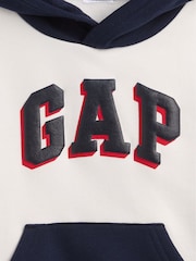Gap White Logo Colourblock Hoodie - Image 3 of 3