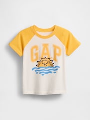 Gap White Logo Colourblock T-Shirt (6mths-5yrs) - Image 1 of 3