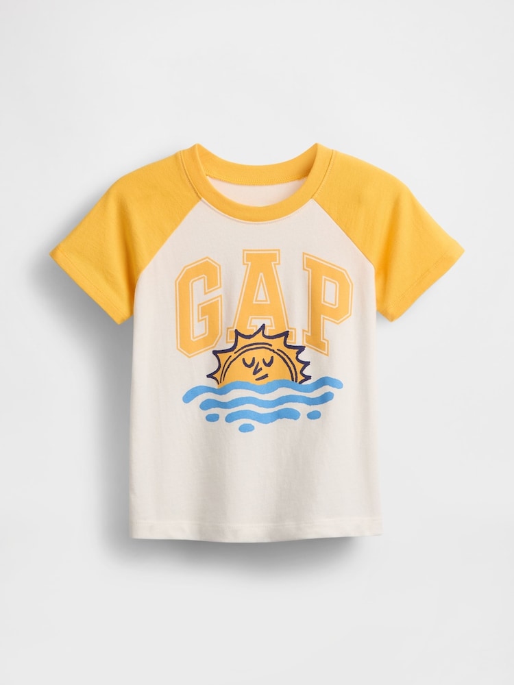 Gap White Logo Colourblock T-Shirt (6mths-5yrs) - Image 1 of 3 Gap White Logo Colourblock T-Shirt (6mths-5yrs) - Image 1 of 3