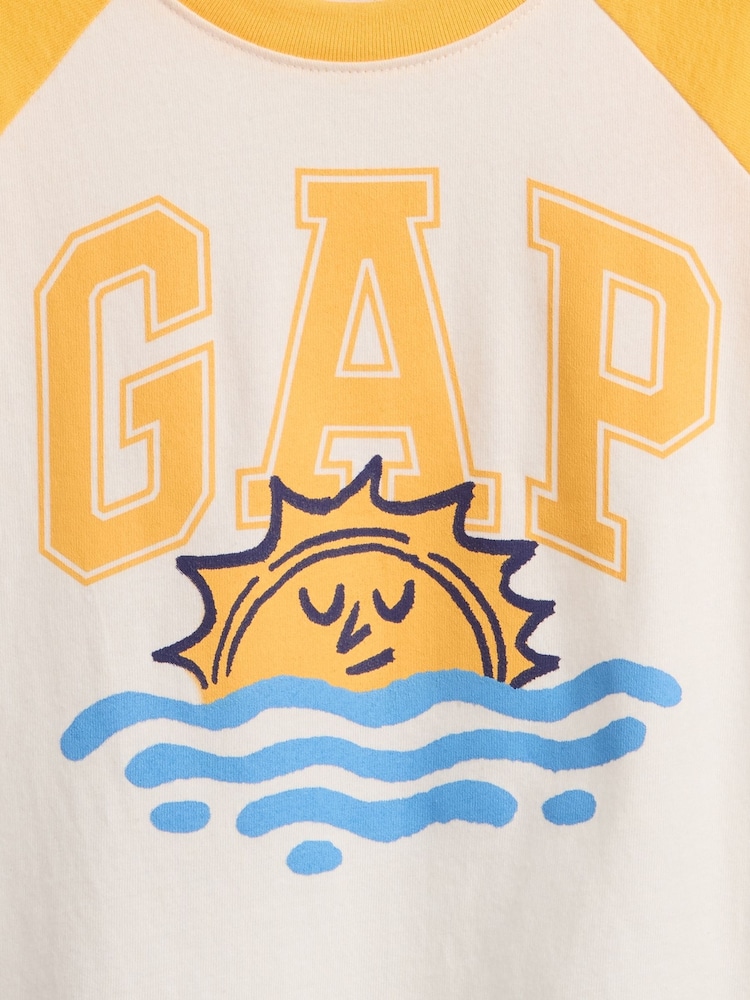Gap White Logo Colourblock T-Shirt (6mths-5yrs) - Image 3 of 3