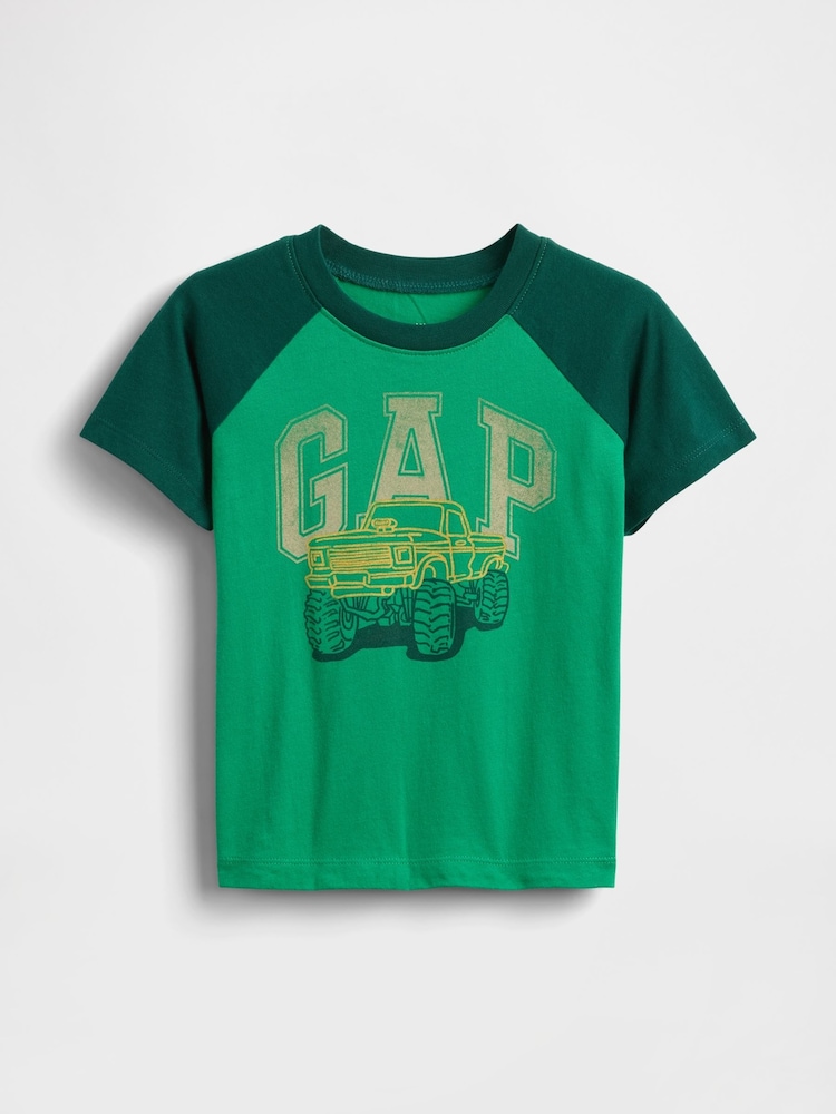 Gap Green Logo Colourblock T-Shirt (6mths-5yrs) - Image 1 of 3