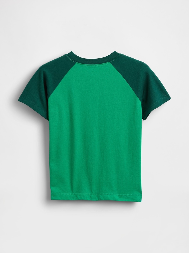Gap Green Logo Colourblock T-Shirt (6mths-5yrs) - Image 2 of 3