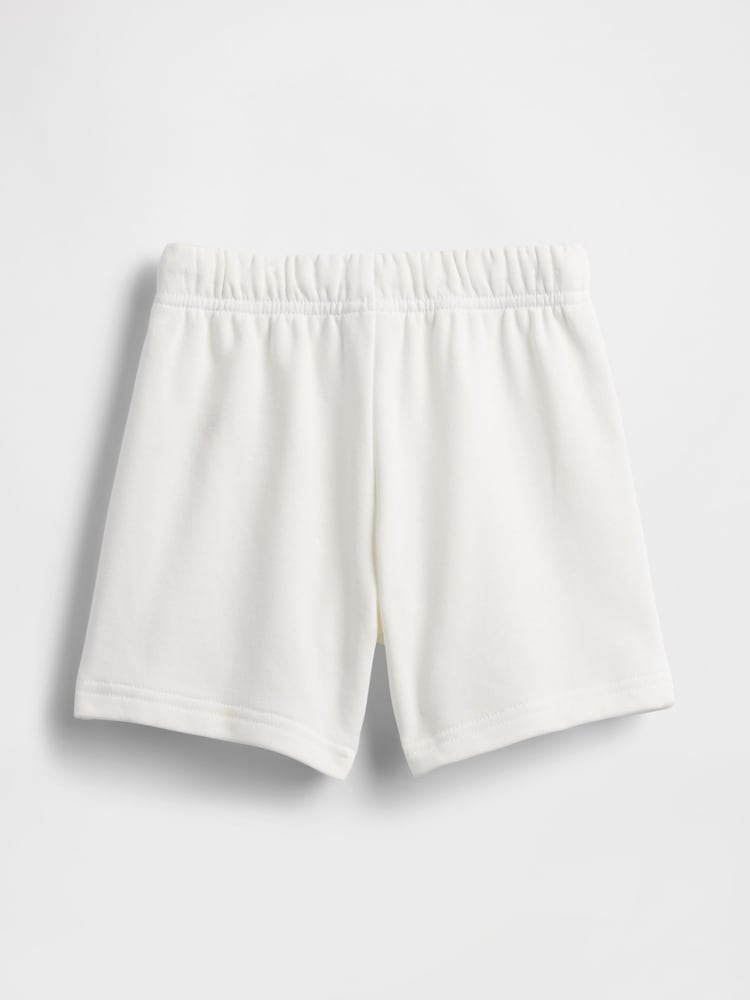 Gap White Logo Fleece-Lined Pull On Shorts (6mths-5yrs) - Image 2 of 3 Gap White Logo Fleece-Lined Pull On Shorts (6mths-5yrs) - Image 2 of 3