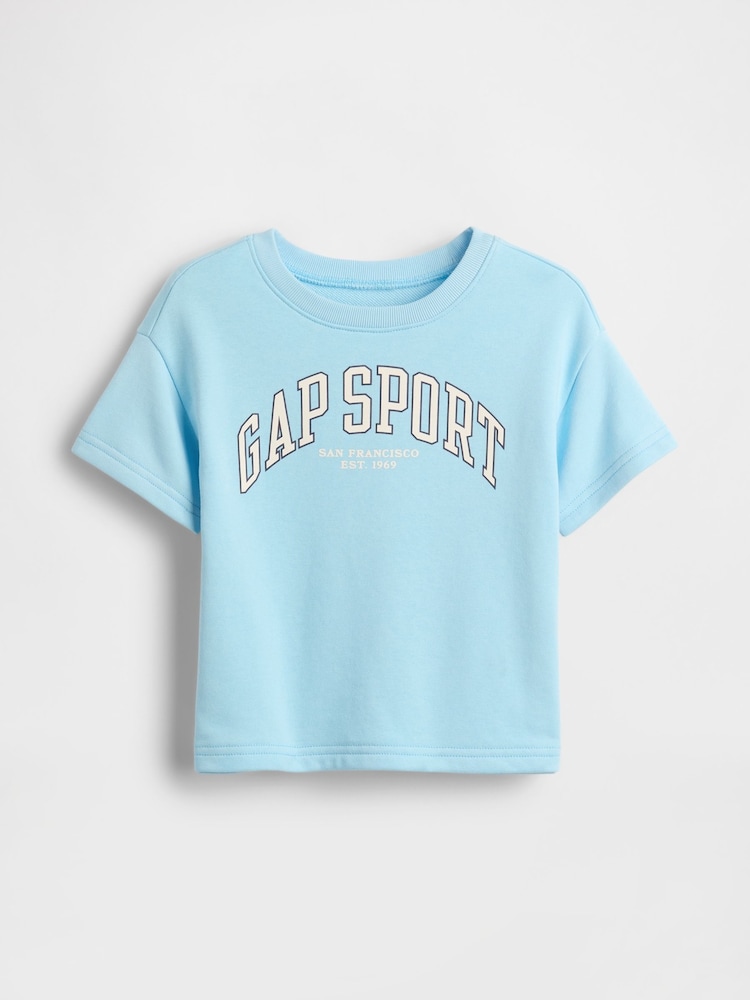 Gap Blue Logo Terry Crew Neck T-Shirt (6mths-5yrs) - Image 1 of 2