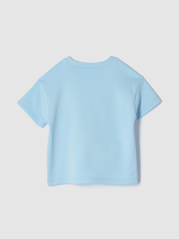 Gap Blue Logo Terry Crew Neck T-Shirt (6mths-5yrs) - Image 2 of 2
