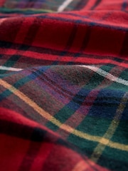 The Set Red/Green 2 Pack Check Flannel Button Through Pyjamas - Image 6 of 8