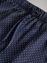The Set Burgundy/Navy Polka Dot 2 Pack Satin Pyjamas Shorts - Image 10 of 11