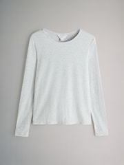 The Set Mink/Grey 2 Pack Soft Touch Ribbed Long Sleeve Leg Pyjamas - Image 3 of 7