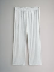 The Set Mink/Grey 2 Pack Soft Touch Ribbed Long Sleeve Leg Pyjamas - Image 4 of 7