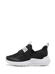 Puma Black Unisex Junior Softride Wired 2 Sliptech Trainers - Image 2 of 6