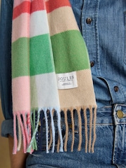 Joules Langtree Pink & Green Large Scarf - Image 2 of 7