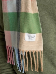 Joules Langtree Pink & Green Large Scarf - Image 4 of 7