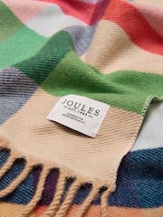 Joules Langtree Pink & Green Large Scarf - Image 7 of 7