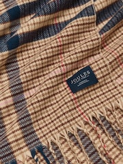 Joules Langtree Neutral & Navy Large Scarf - Image 7 of 7