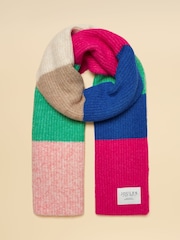 Joules Caversham Multi Bright Stripe Scarf - Image 4 of 6