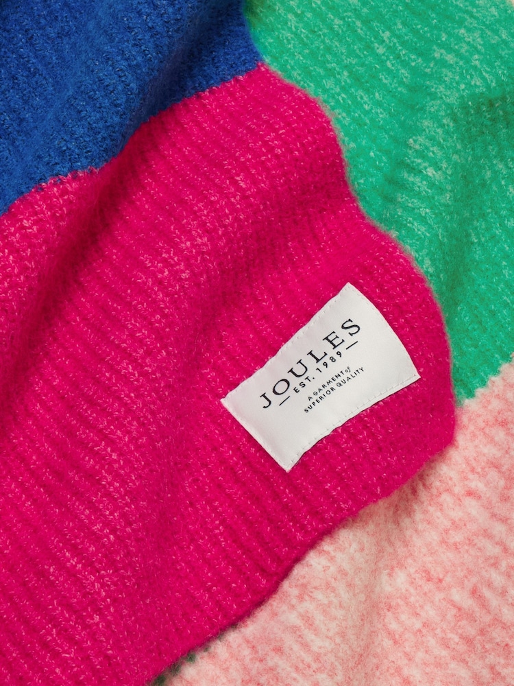 Joules Caversham Multi Bright Stripe Scarf - Image 6 of 6 Joules Caversham Multi Bright Stripe Scarf - Image 6 of 6