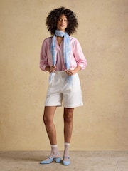 Joules Abberton Blue Ecru Toile De Jouy Printed Scarf - Image 2 of 6