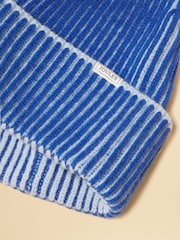 Joules Wren Blue Beanie Hat - Image 6 of 6