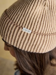 Joules Wren Oat Beanie Hat - Image 2 of 6