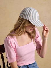 Joules Daley Stripe Blue Ecru Baseball Cap - Image 3 of 8