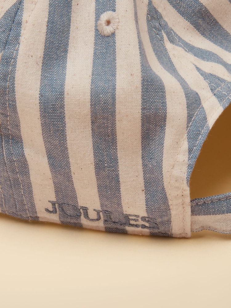 Joules Daley Stripe Blue Ecru Baseball Cap - Image 8 of 8