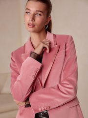 Pink N. Premium Cotton Velvet Single Breasted Blazer - Image 2 of 3