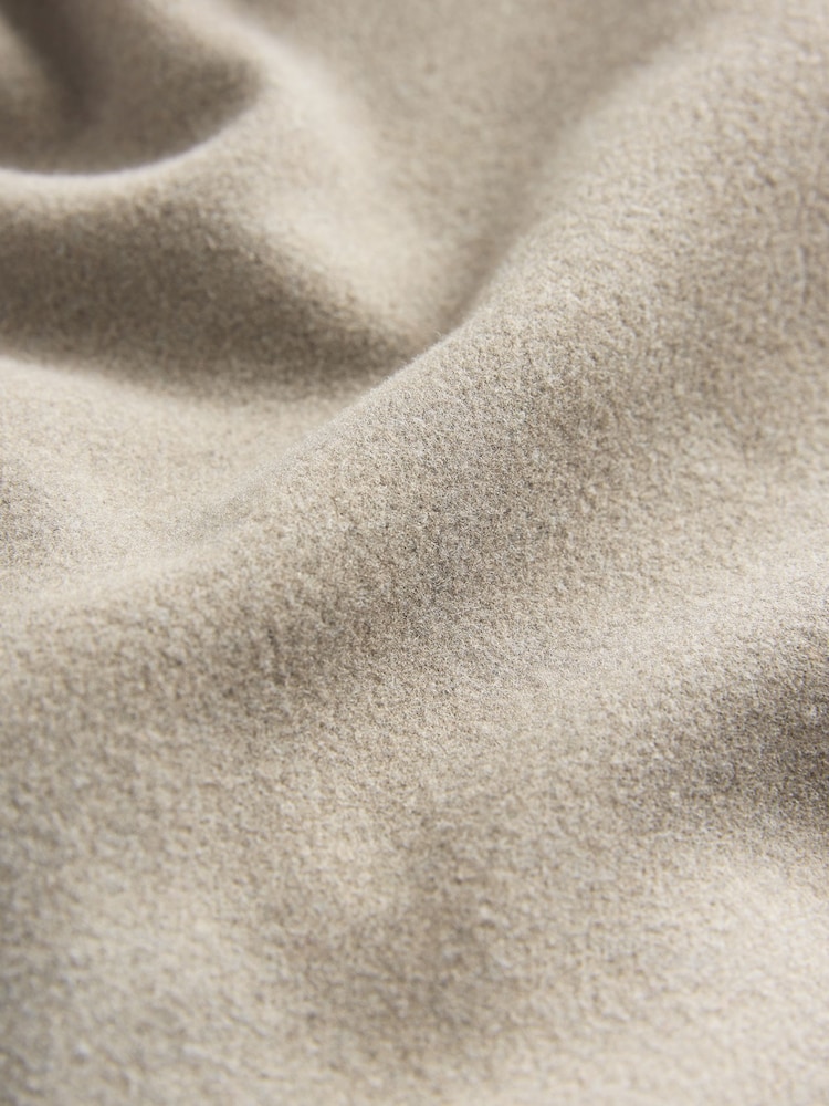 Neutral Brushed Collared Jacket - Image 8 of 8 Neutral Brushed Collared Jacket - Image 8 of 8