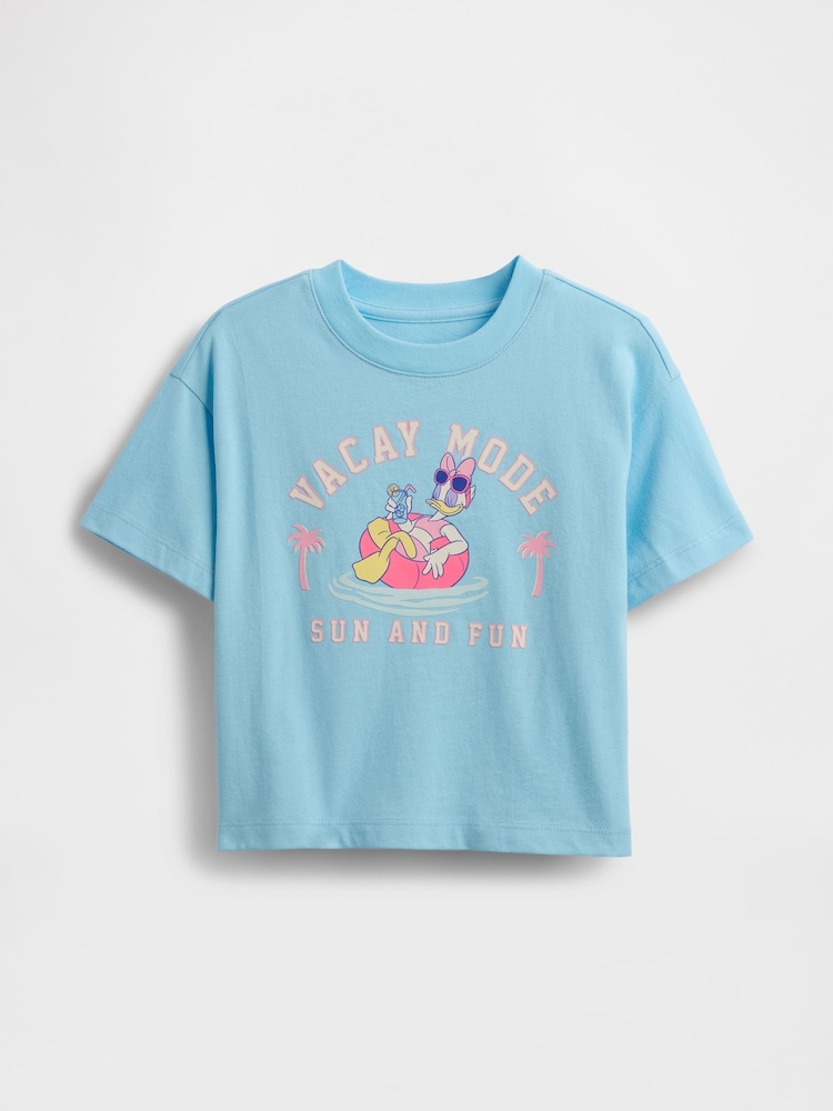 Gap Blue Daisy Duck Disney Relaxed Graphic Short Sleeve T-Shirt (6mths-5yrs) - Image 1 of 2
