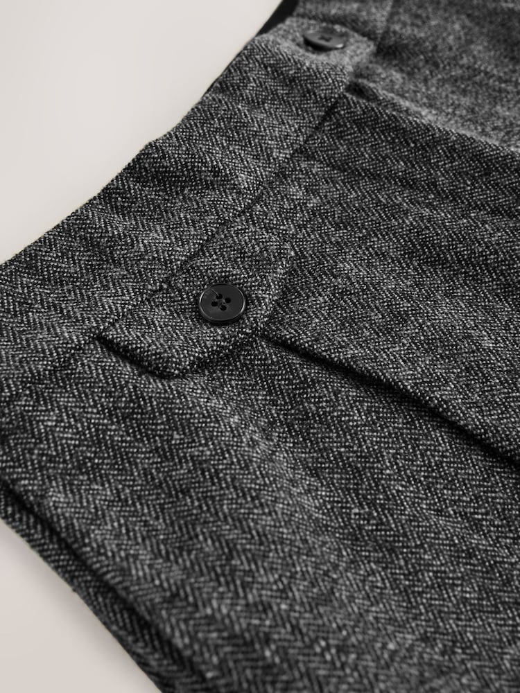 Grey N. Premium Wide Leg Pleated Trousers With Wool - Image 2 of 3 Grey N. Premium Wide Leg Pleated Trousers With Wool - Image 2 of 3