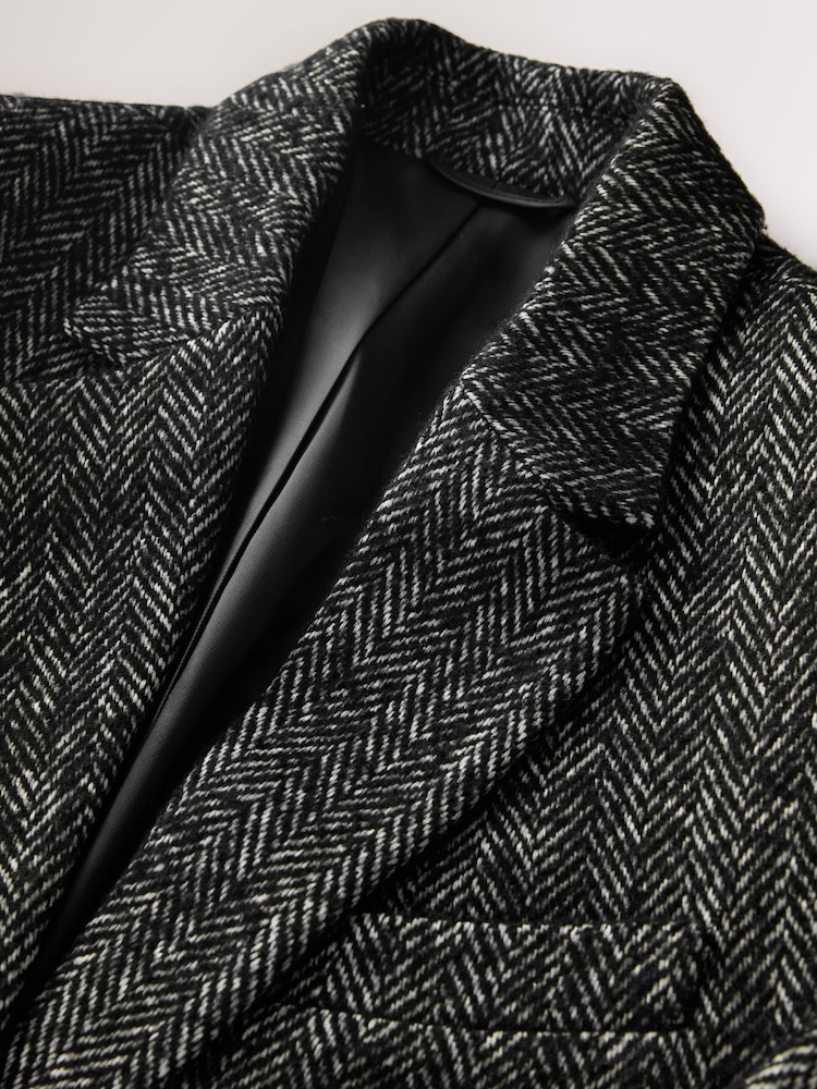 Monochrome N. Premium Herringbone Blazer with Wool - Image 2 of 3 Monochrome N. Premium Herringbone Blazer with Wool - Image 2 of 3
