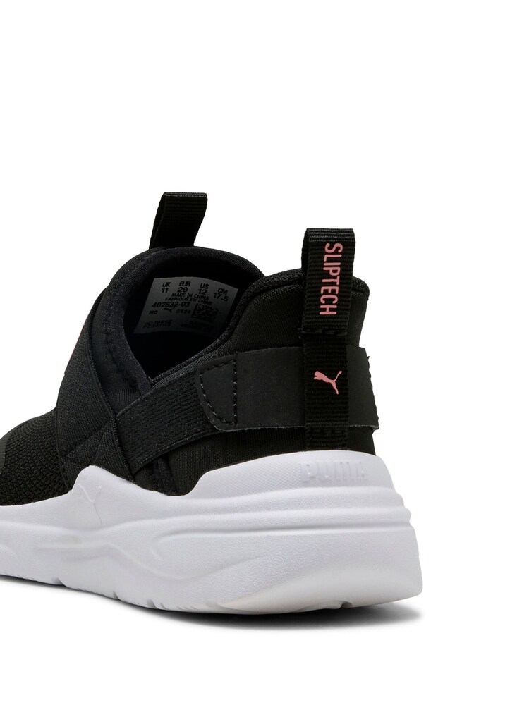 Puma Black/Pink Girls Junior Softride Wired 2 Sliptech Trainers - Image 6 of 6 Puma Black/Pink Girls Junior Softride Wired 2 Sliptech Trainers - Image 6 of 6
