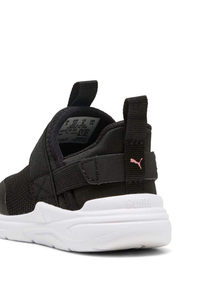 Puma Black/Pink Girls Infant Softride Wired 2 Sliptech Trainers - Image 6 of 6 Puma Black/Pink Girls Infant Softride Wired 2 Sliptech Trainers - Image 6 of 6