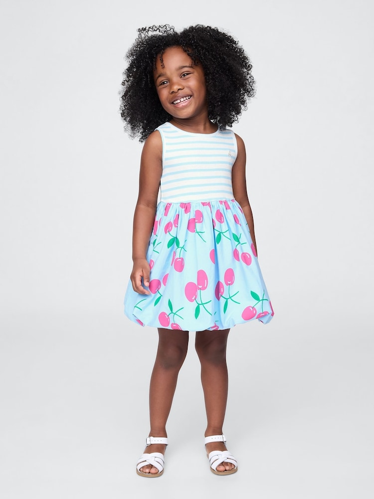 Gap Blue Cherry Round Neck Bubble Dress (6mths-5yrs) - Image 1 of 3