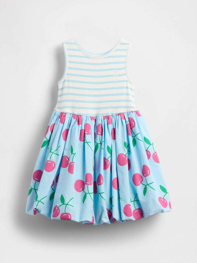 Gap Blue Cherry Round Neck Bubble Dress (6mths-5yrs) - Image 2 of 3