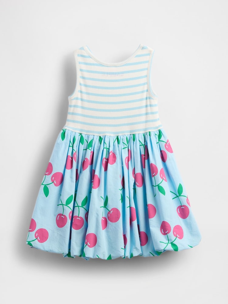 Gap Blue Cherry Round Neck Bubble Dress (6mths-5yrs) - Image 3 of 3