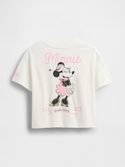 Gap White Minnie Mouse Disney Relaxed Graphic Short Sleeve T-Shirt (6mths-5yrs) - Image 2 of 2
