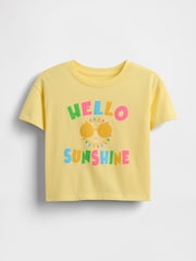 Gap Yellow Sunshine Relaxed Graphic Short Sleeve T-Shirt (6mths-5yrs) - Image 1 of 2