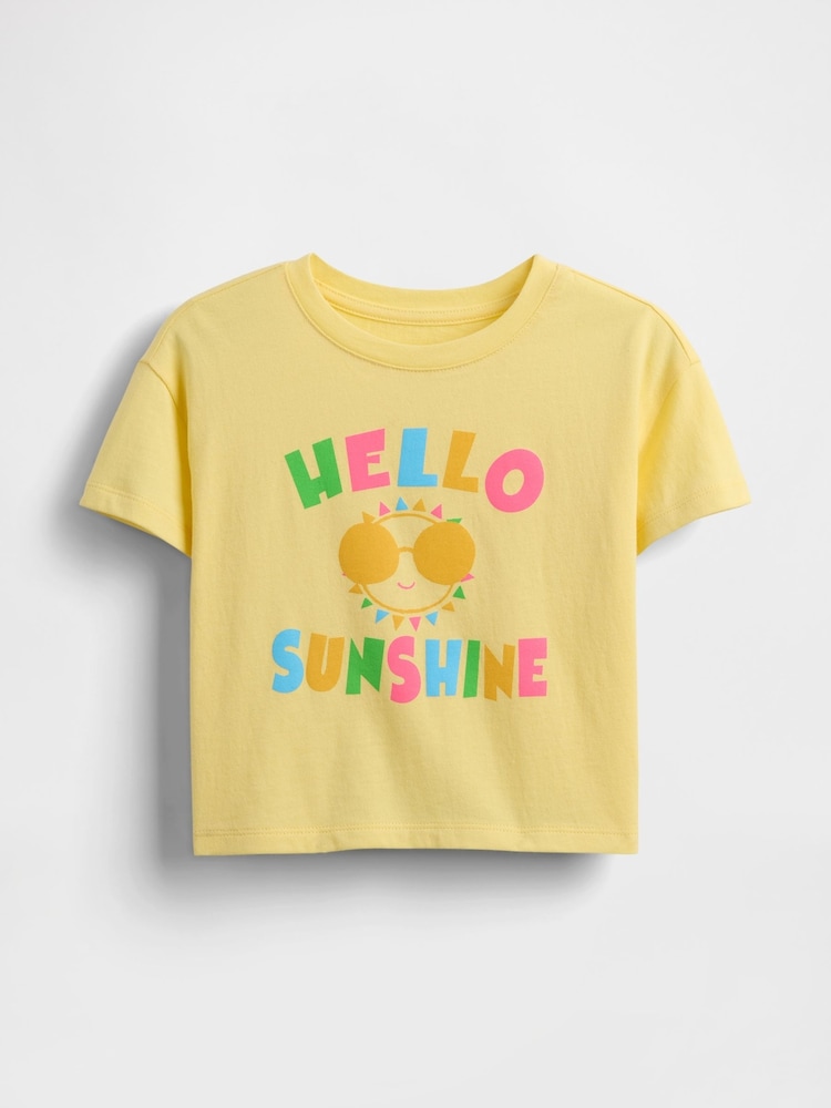 Gap Yellow Sunshine Relaxed Graphic Short Sleeve T-Shirt (6mths-5yrs) - Image 1 of 2