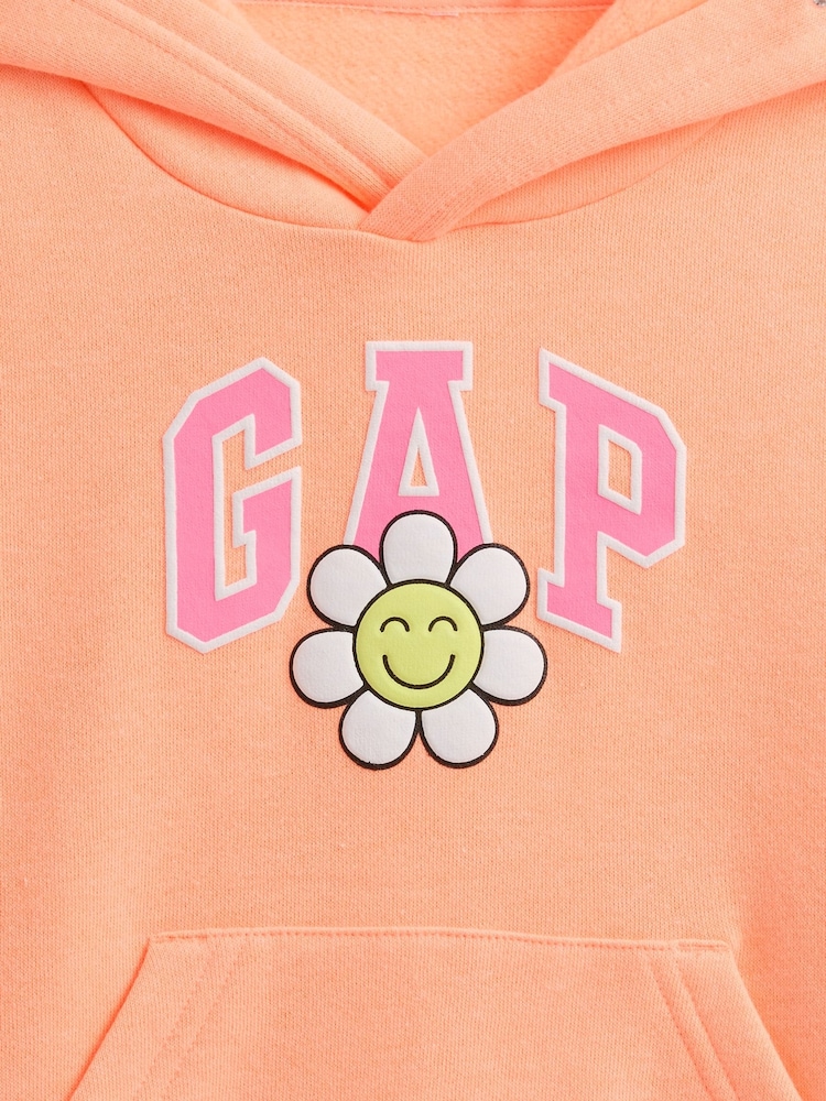 Orangefarben, geblümt - Gap Logo-Hoodie (6Monate bis5Jahre) - Bild 3 von 3