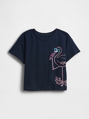 Gap Navy Blue Flamingo Relaxed Graphic Short Sleeve T-Shirt (6mths-5yrs) - Image 1 of 2