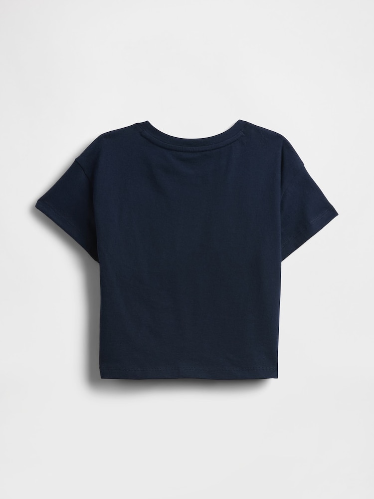 Gap Navy Blue Flamingo Relaxed Graphic Short Sleeve T-Shirt (6mths-5yrs) - Image 2 of 2