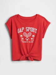 Gap Red Tie-Knot Logo Rolled Sleeve T-Shirt (6mths-5yrs) - Image 1 of 3