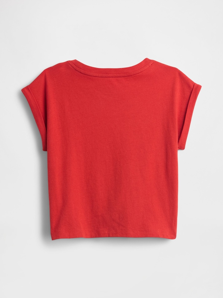 Gap Red Tie-Knot Logo Rolled Sleeve T-Shirt (6mths-5yrs) - Image 2 of 3