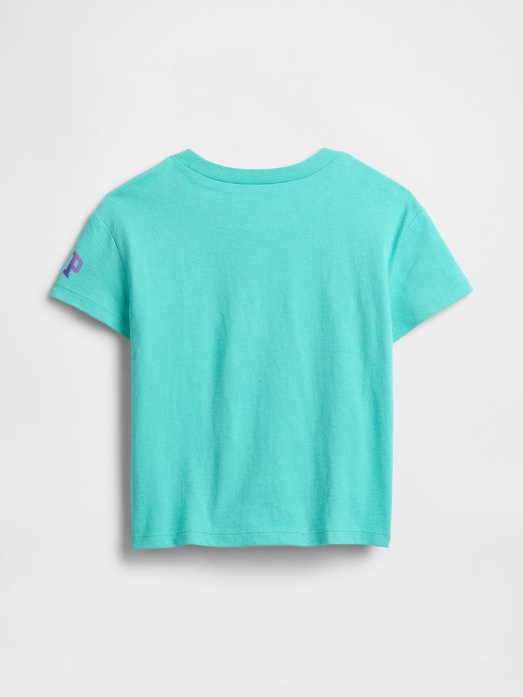 Gap Aqua Blue Ariel Disney Graphic Short Sleeve T-Shirt (6mths-5yrs) - Image 2 of 3