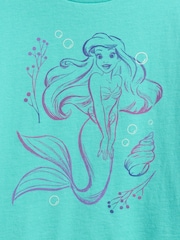 Gap Aqua Blue Ariel Disney Graphic Short Sleeve T-Shirt (6mths-5yrs) - Image 3 of 3