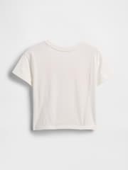 Gap White Relaxed Knot-Tie Graphic Short Sleeve T-Shirt (6mths-5yrs) - Image 2 of 3