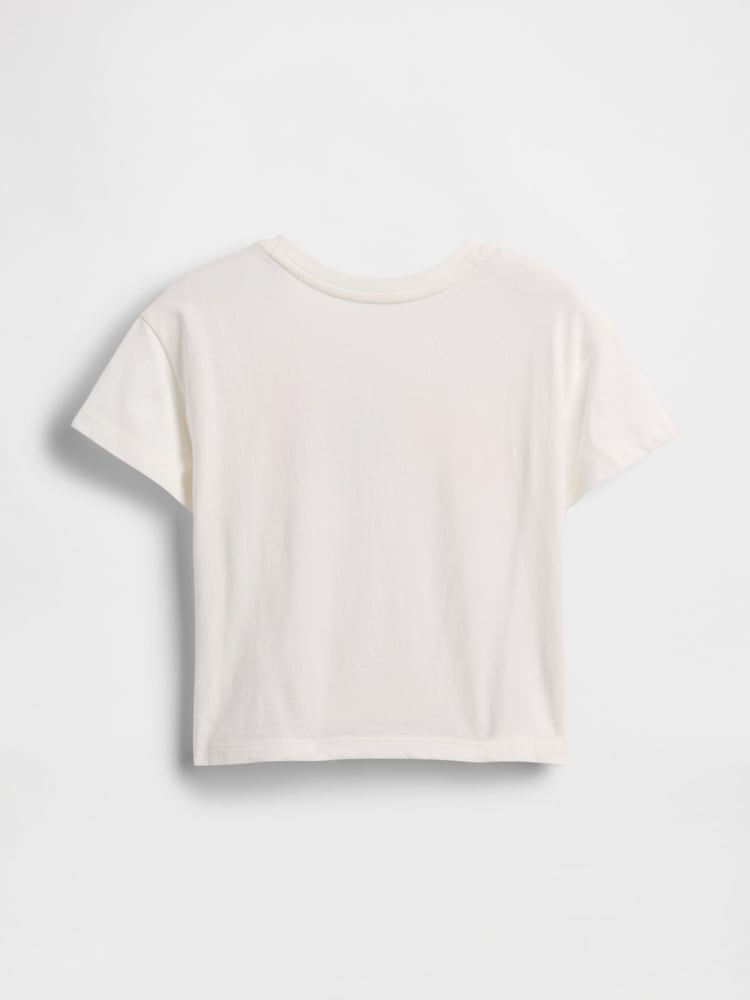 Gap White Relaxed Knot-Tie Graphic Short Sleeve T-Shirt (6mths-5yrs) - Image 2 of 3