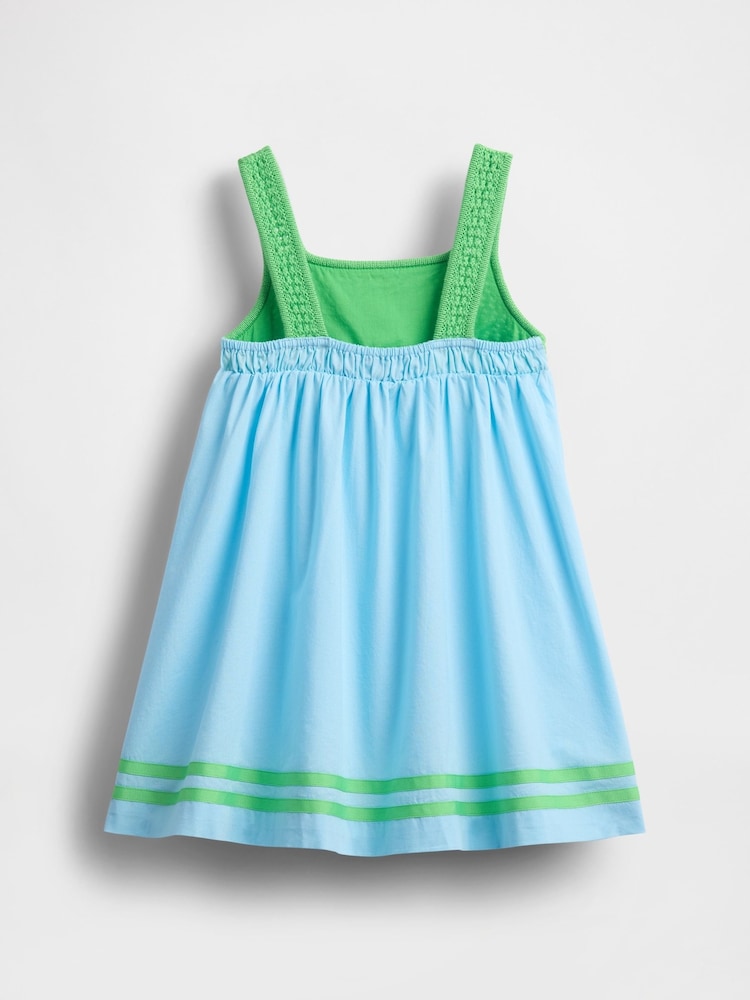 Gap Blue/Green Crochet-Yoke Dress (6mths-5yrs) - Image 3 of 3