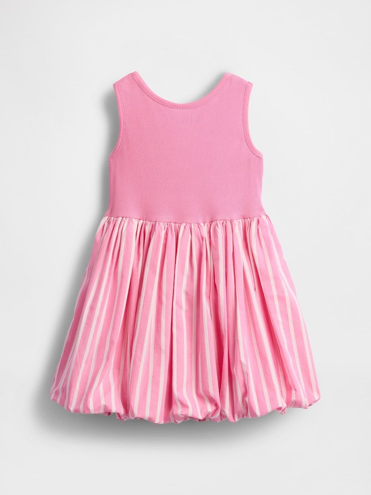 Gap Pink Stripe Round Neck Bubble Dress (6mths-5yrs) - Image 3 of 3